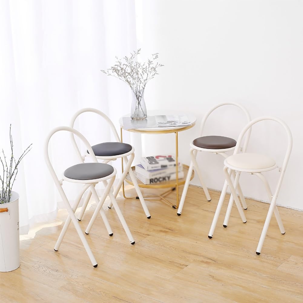 18 Inch Black Folding Bar Stool with Cushion O123