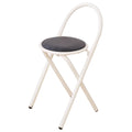 18 Inch Black Folding Bar Stool with Cushion O123