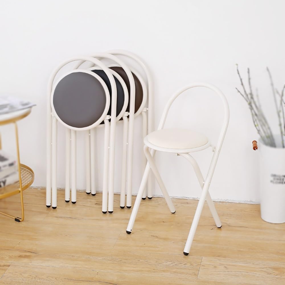 18 Inch Black Folding Bar Stool with Cushion O123