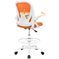 Tall Ergonomic Drafting Chair with Flip-up Armrests and Footrest Ring O194