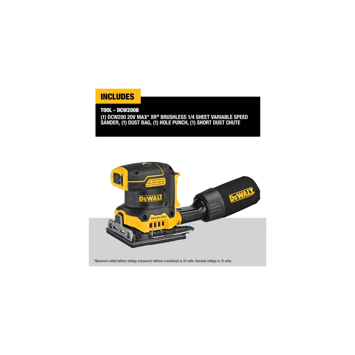 Cordless 1/4 Sheet Variable Speed Sander N592669