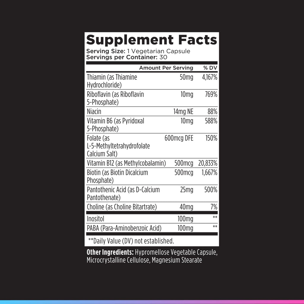 Vitamin B Complex Supplement 30 Capsules W270334