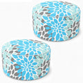 Inflatable Outdoor Ottoman 2 Pack Teal Grey M747437