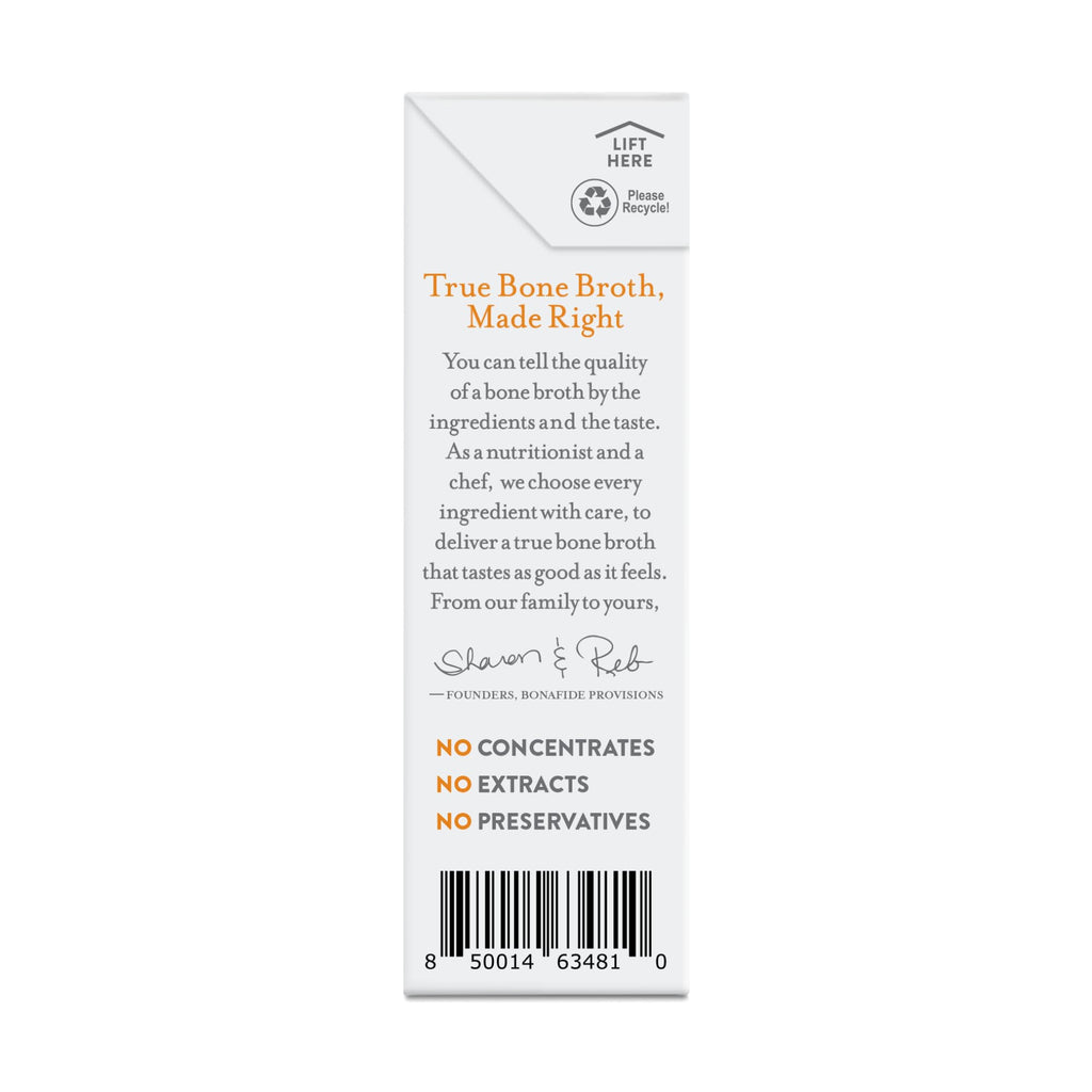 Organic Chicken Bone Broth No Salt Added 16.9oz 6 Pack B32923