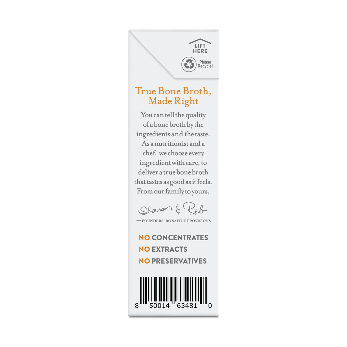 Organic Chicken Bone Broth No Salt Added 16.9oz 6 Pack B32923