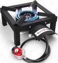 High Pressure Single Propane Burner with Heat Shield J252