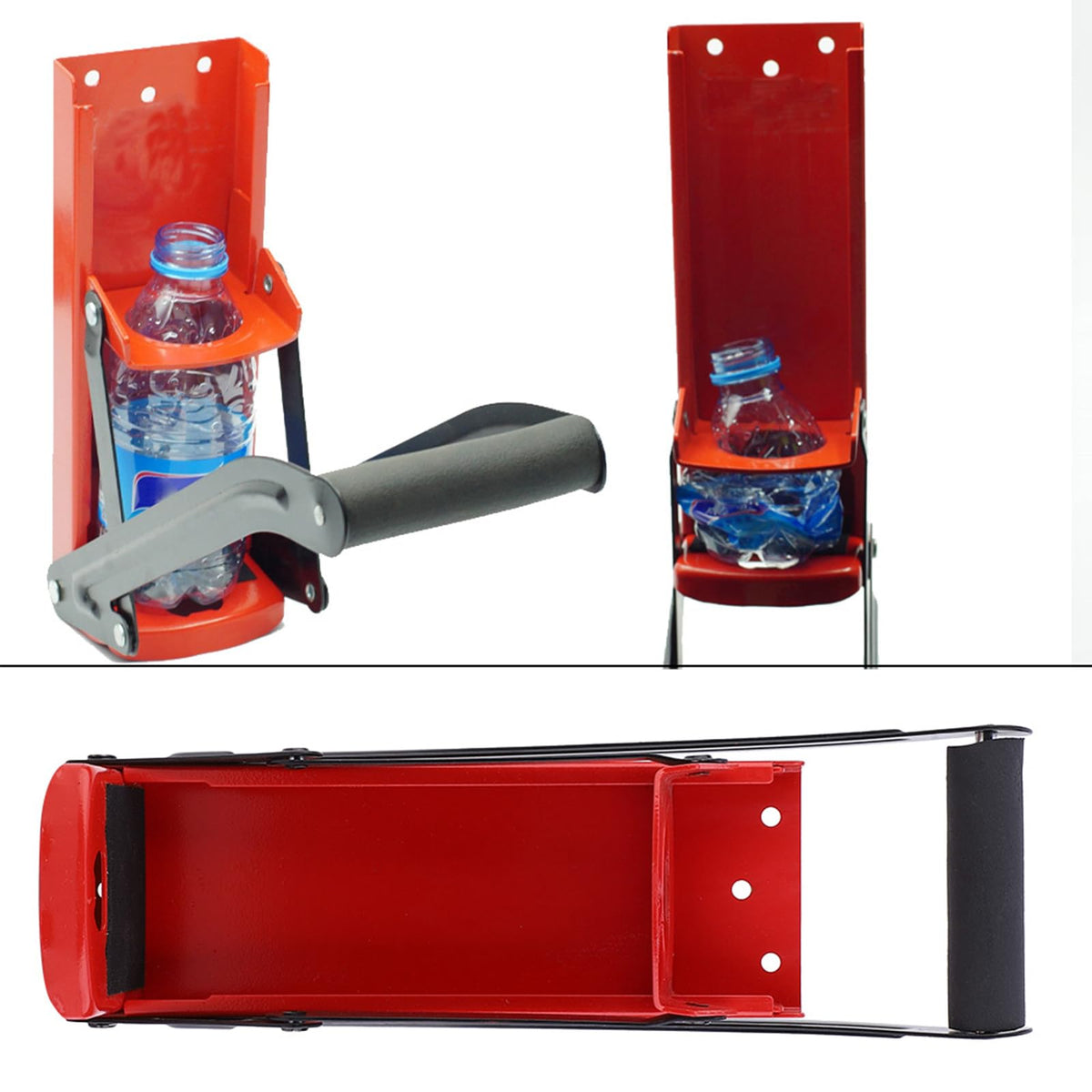 500ML Red Steel Can Crusher with Opener B21053