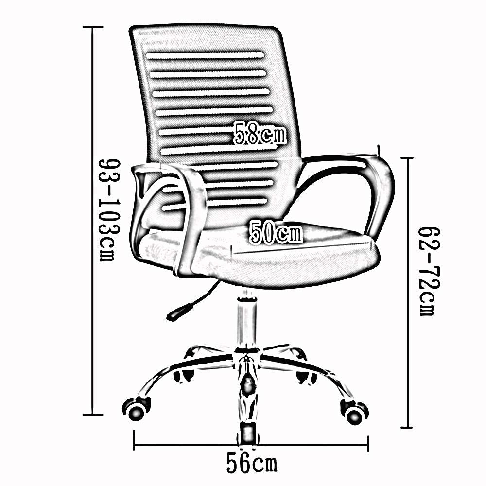 Orange Black Frame Ergonomic Mesh Swivel Chair K65508