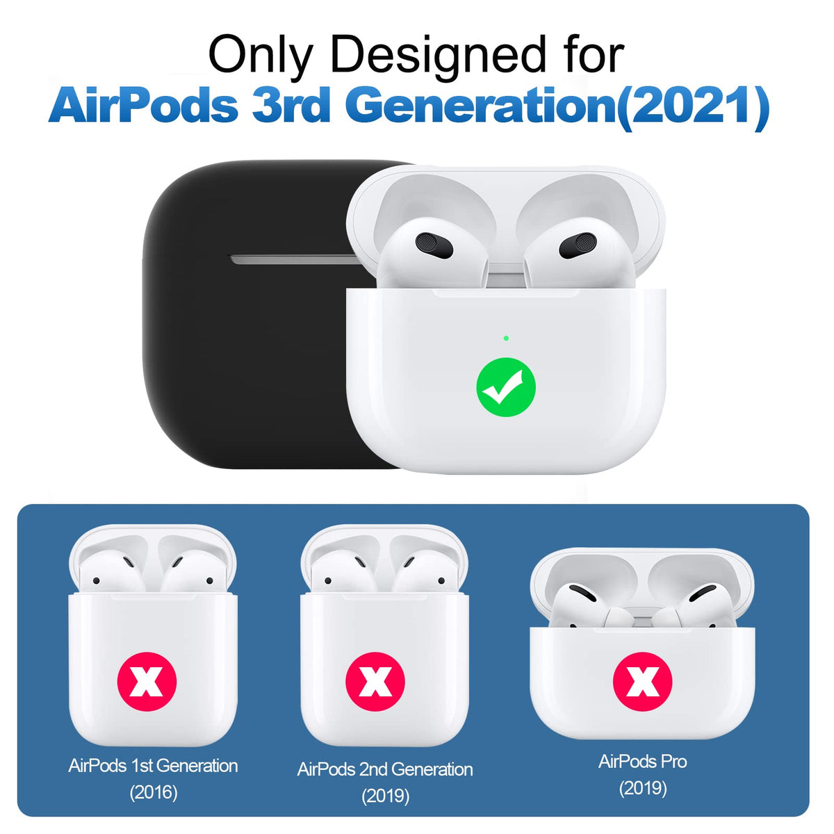 Black AirPods 3 Case Cover J253291