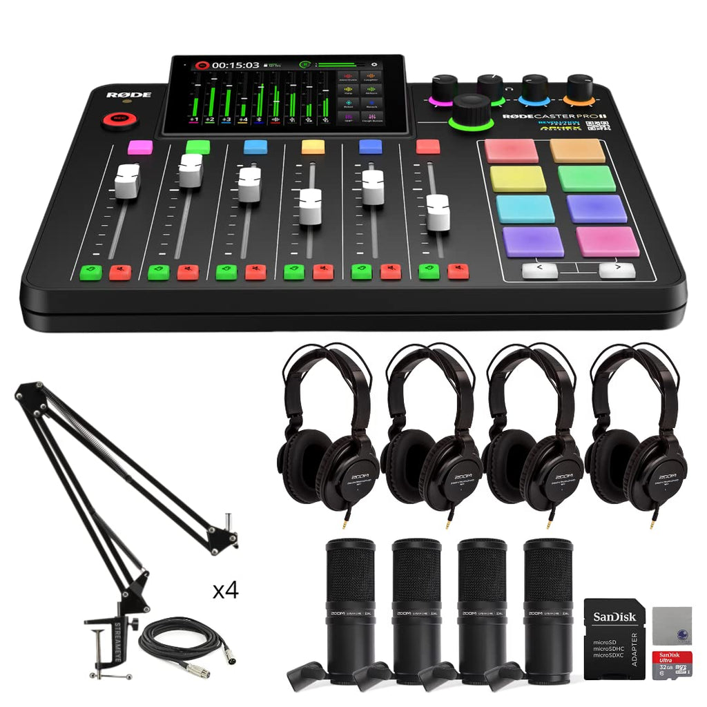 4-Person Podcast Bundle with 4 Mics V19568