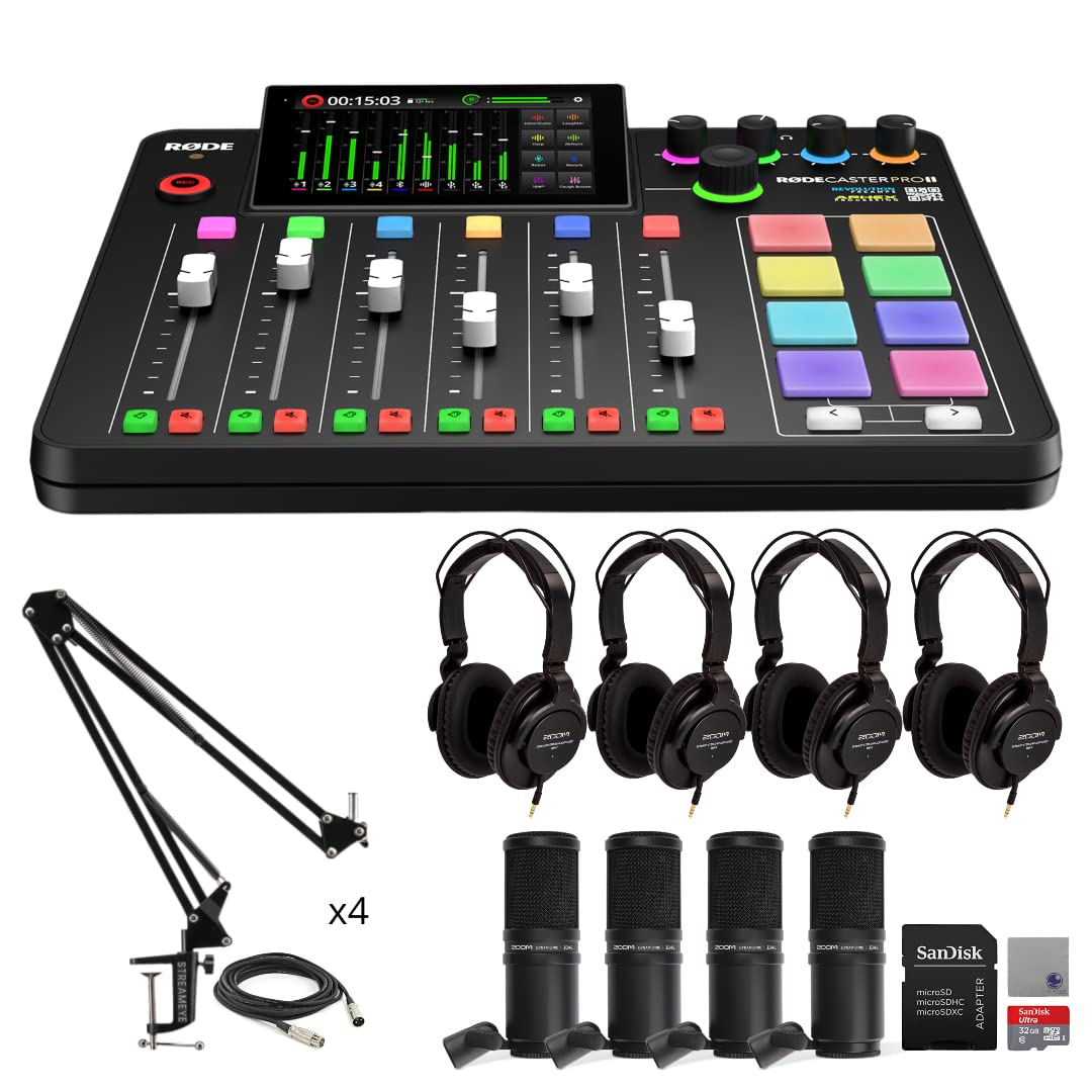 4-Person Podcast Bundle with 4 Mics V19568