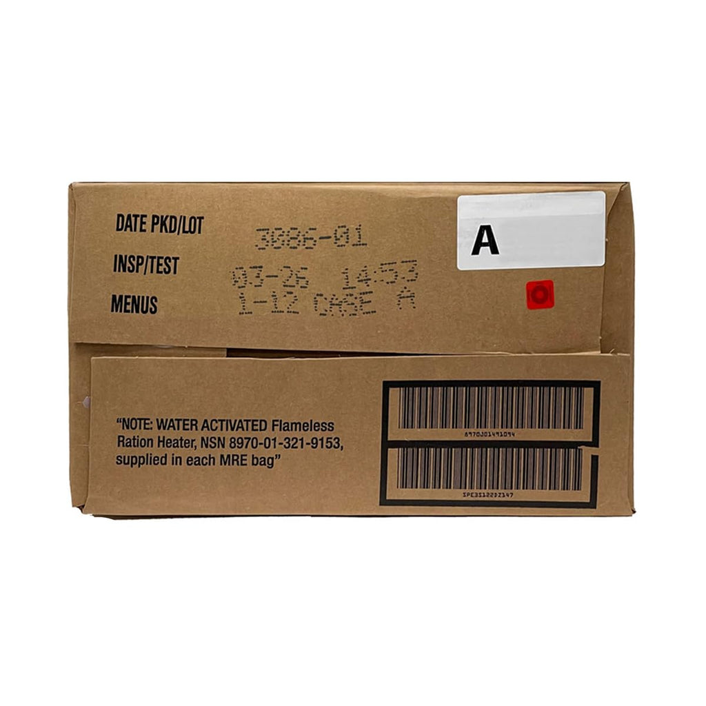 US Military MRE Case Menus 1-12 N9848