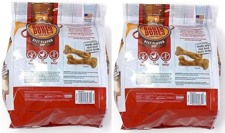 All-Natural Beef Broth Bones Dog Chew Treats C412