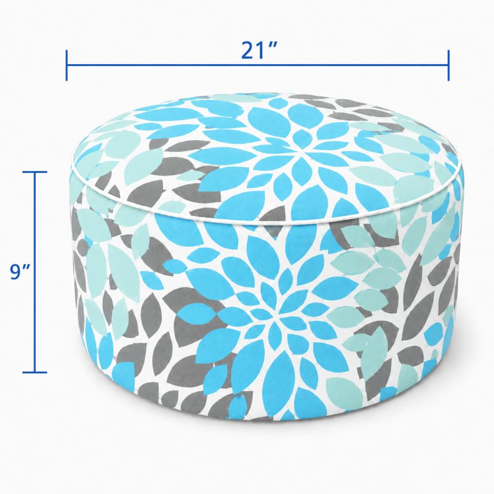 Inflatable Outdoor Ottoman 2 Pack Teal Grey M747437