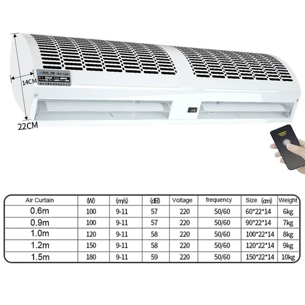 Over Door Air Curtain Fan, 2 Wind Speeds, 100cm Y22921