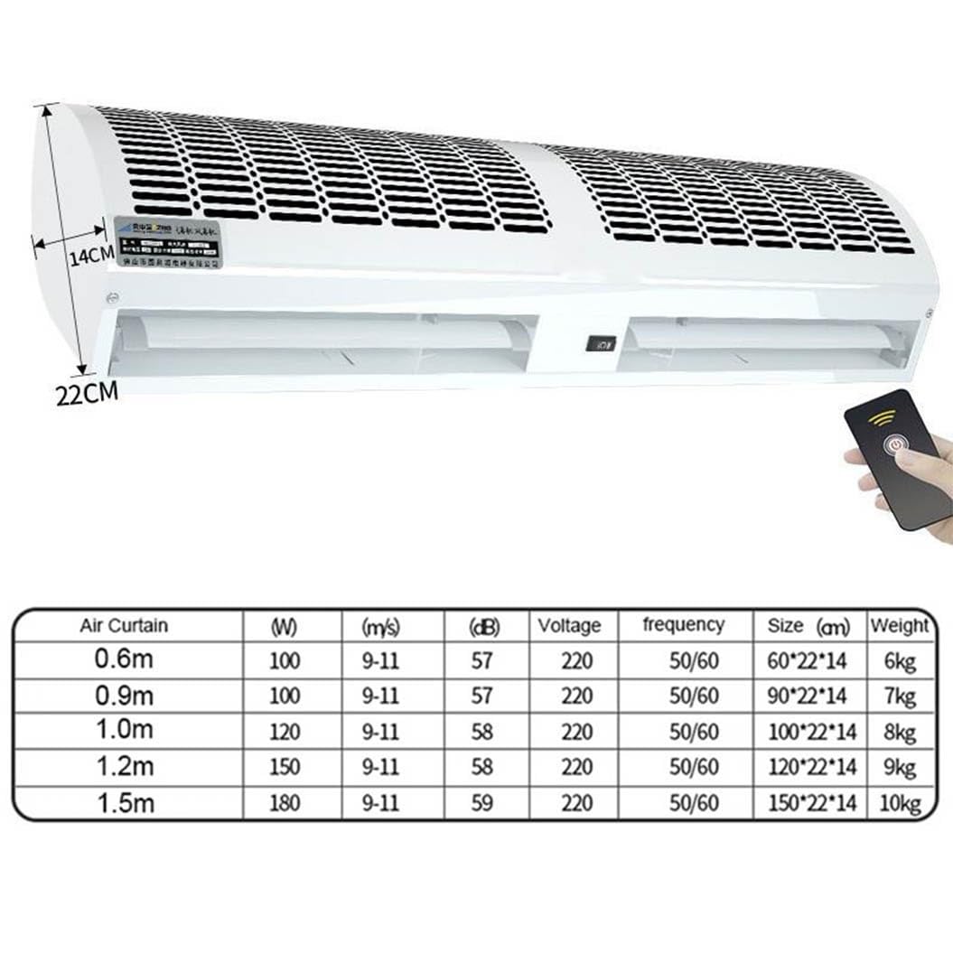 Over Door Air Curtain Fan, 2 Wind Speeds, 100cm Y22921
