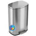 13.2 Gallon Stainless Steel Step Trash Can with Lid Q154