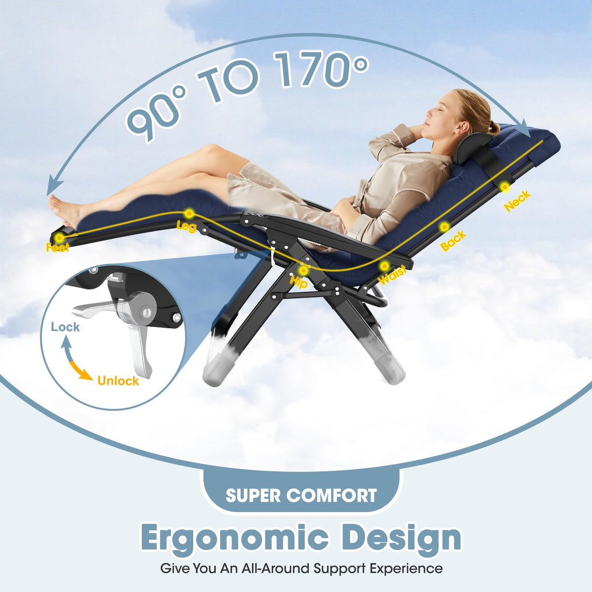 Oversized Zero Gravity Chair with Carry Bag B369772