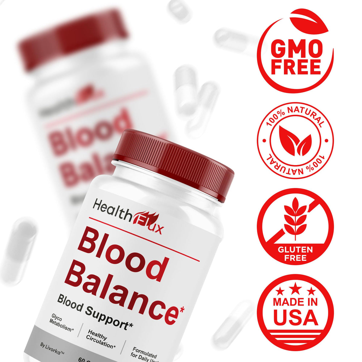 Health Flux Support Supplement Capsules 180 Capsules X916182