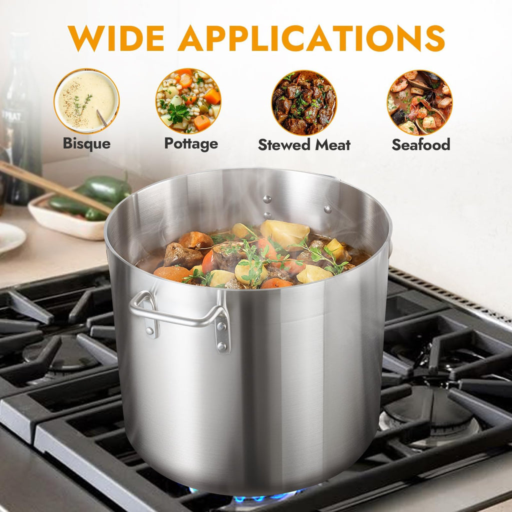 32 Quart Aluminum Stock Pot with Lid M447754