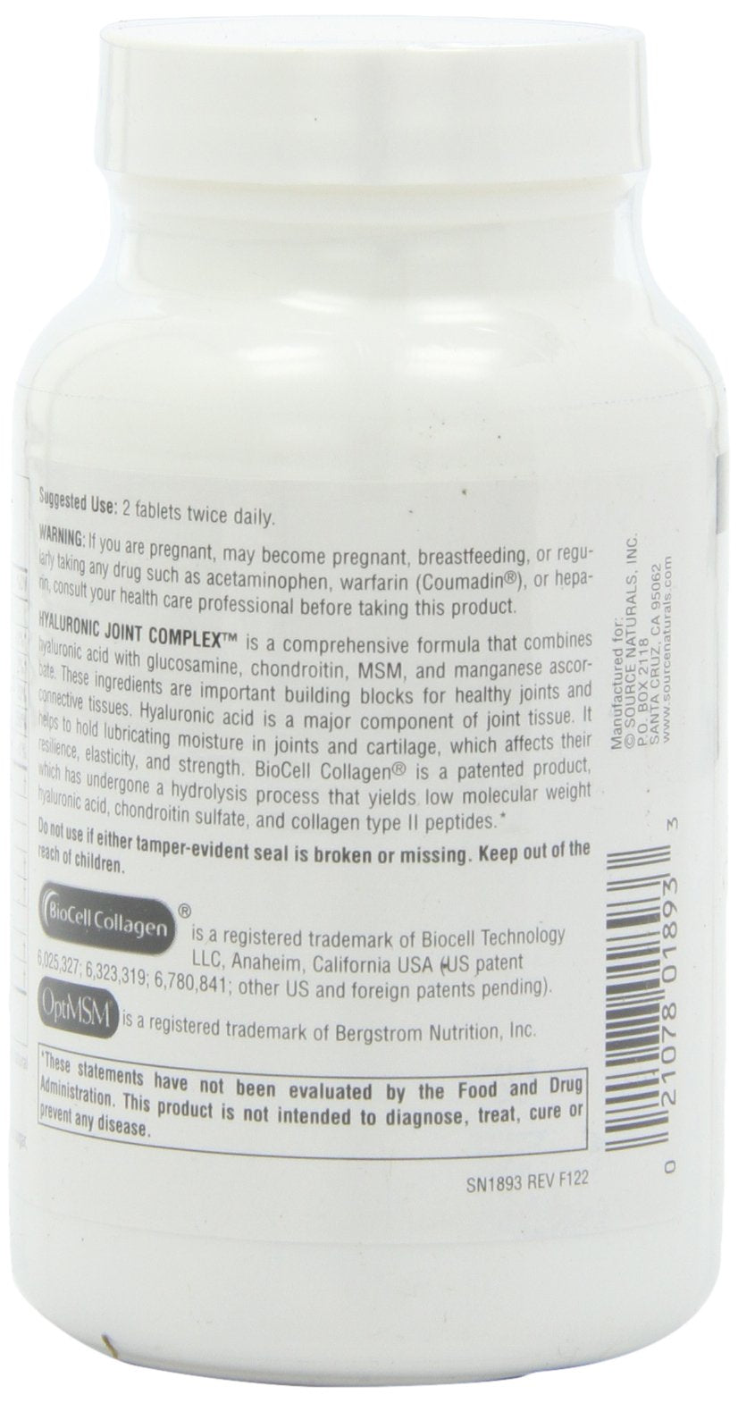 Hyaluronic Joint Complex 60 Tablets Z50150