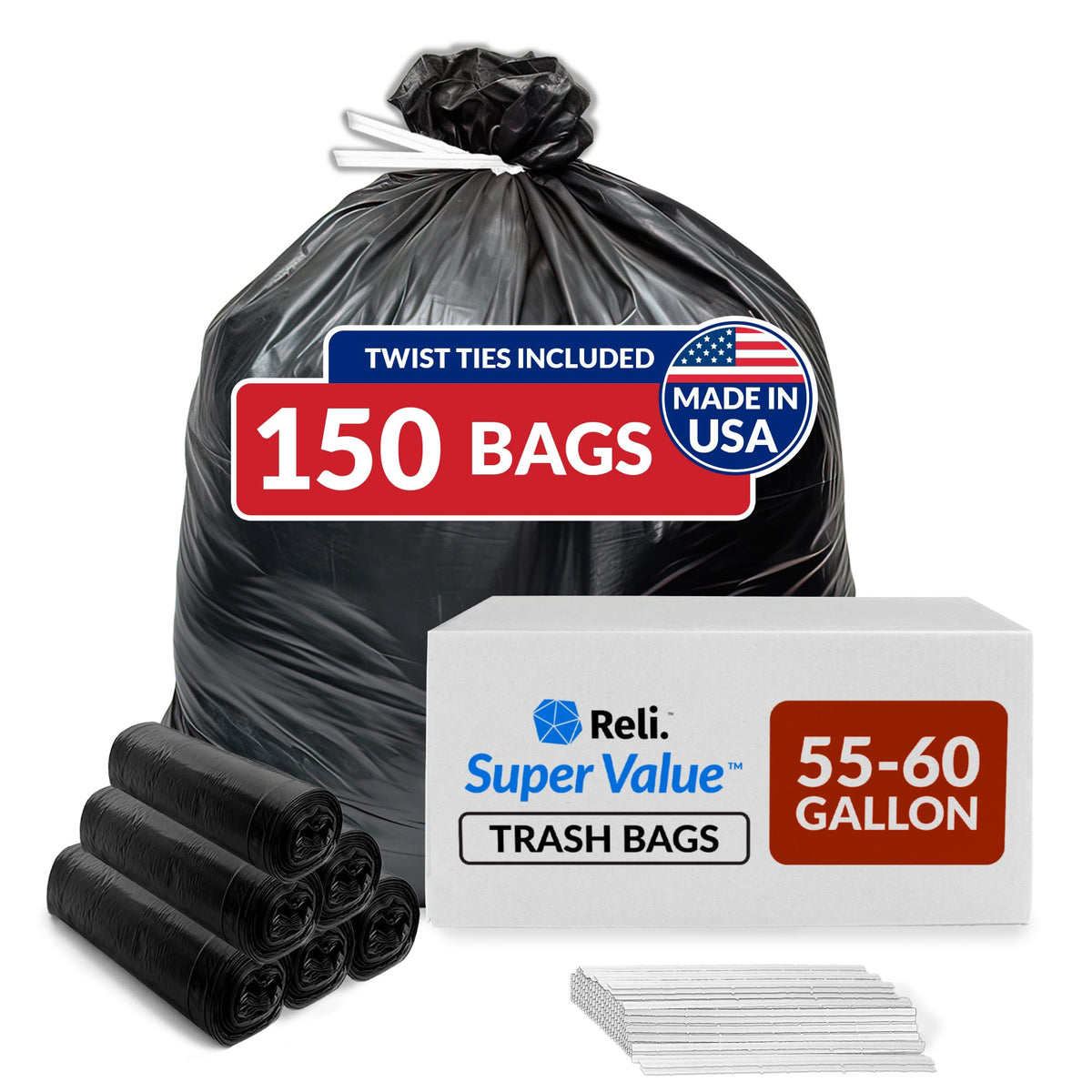 55-60 Gallon Heavy Duty Trash Bags G882