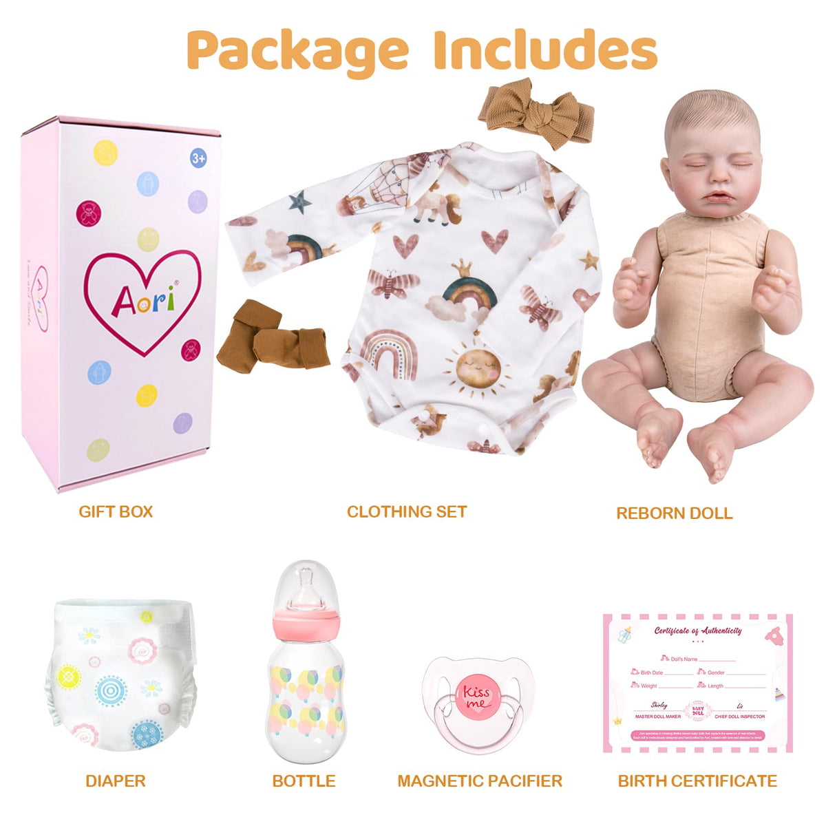 20-Inch Newborn Girl Doll U842
