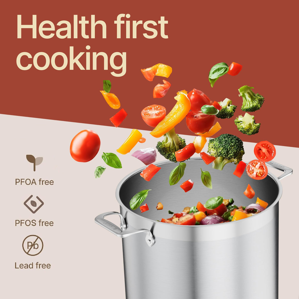 16 Quart Stainless Steel Stockpot with Lid S95696
