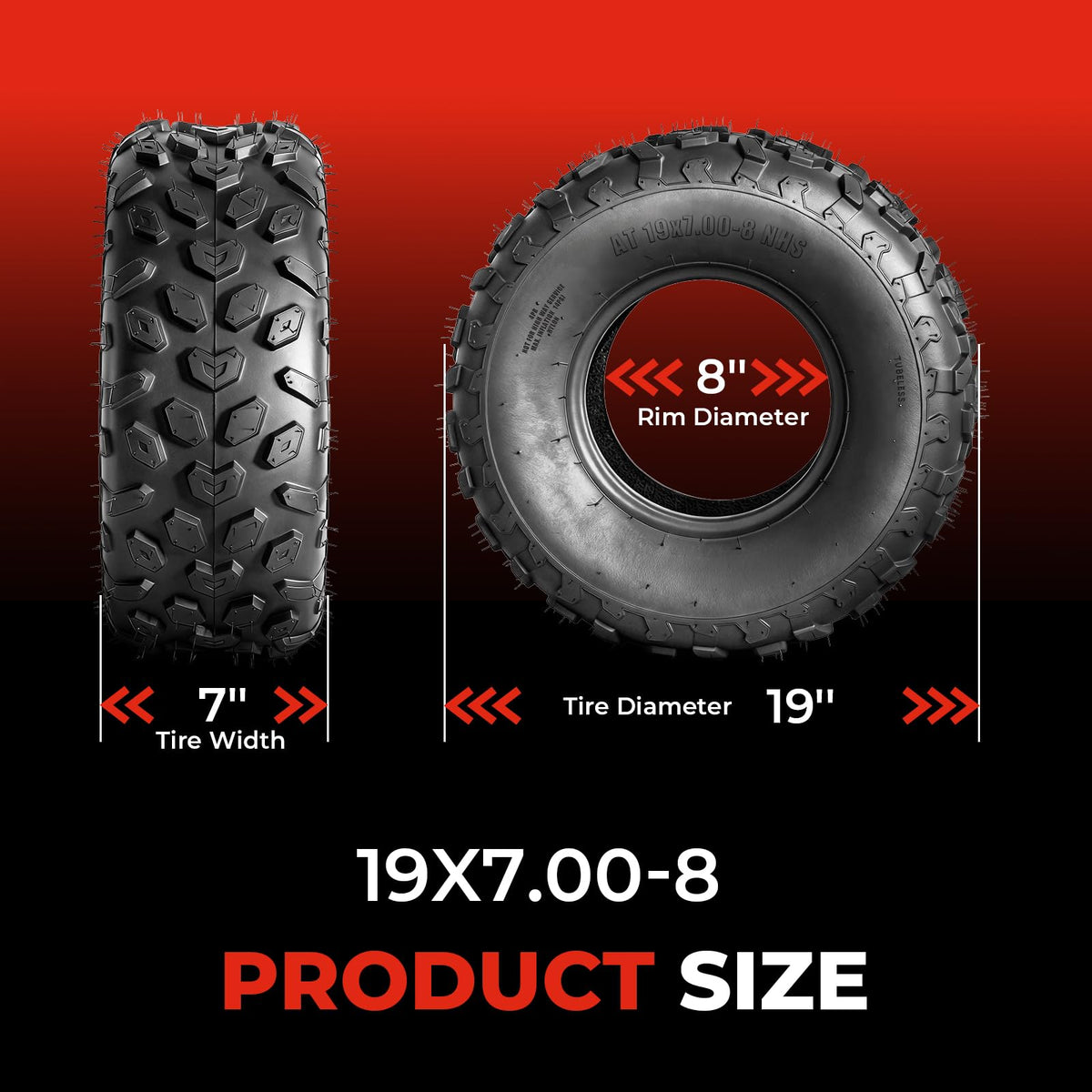 19x7-8 ATV/UTV Tires Set of 2 R385