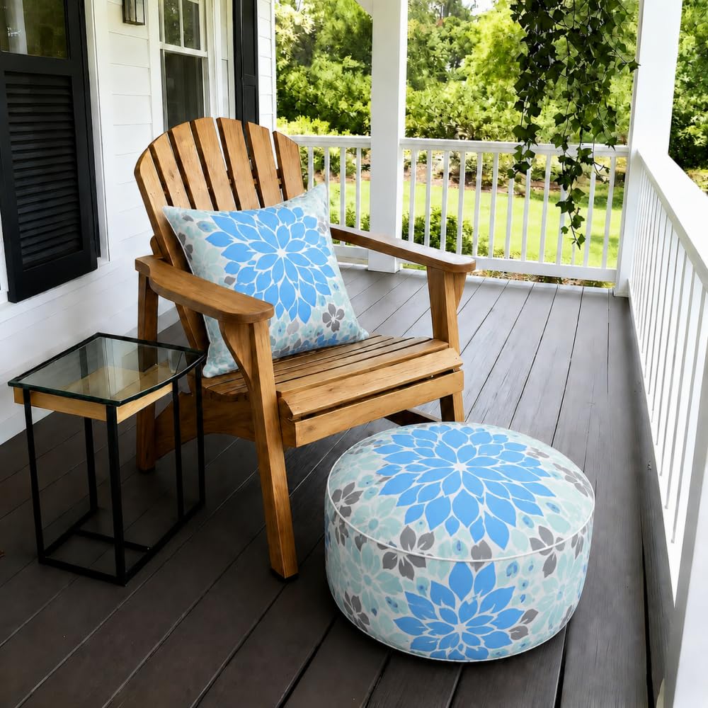 Inflatable Outdoor Ottoman 2 Pack Teal Grey M747437