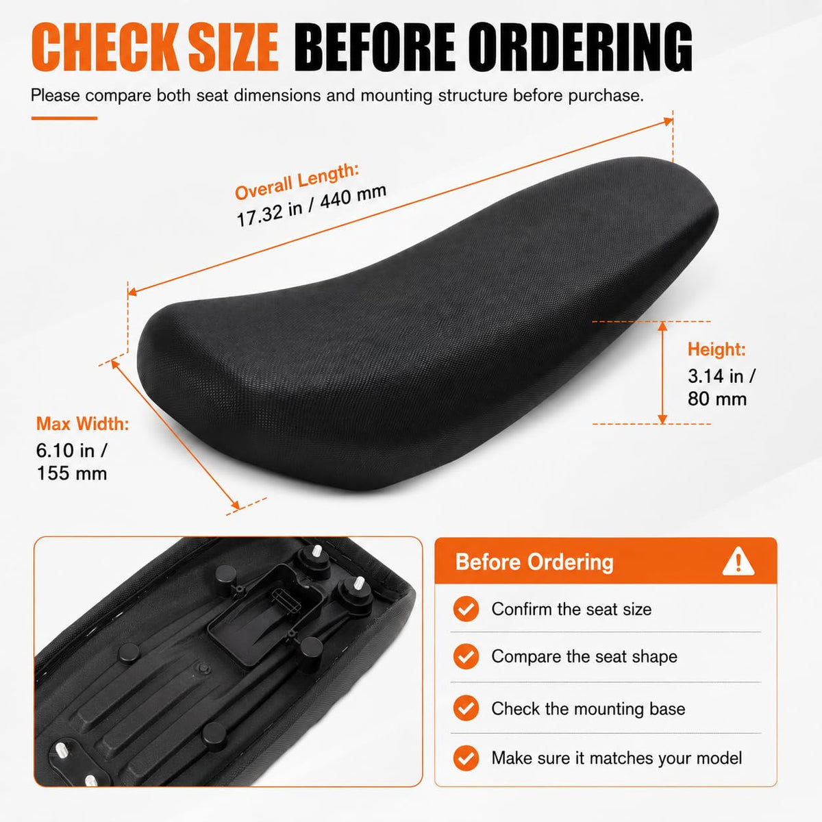 Electric Bike Seat Cushion C312