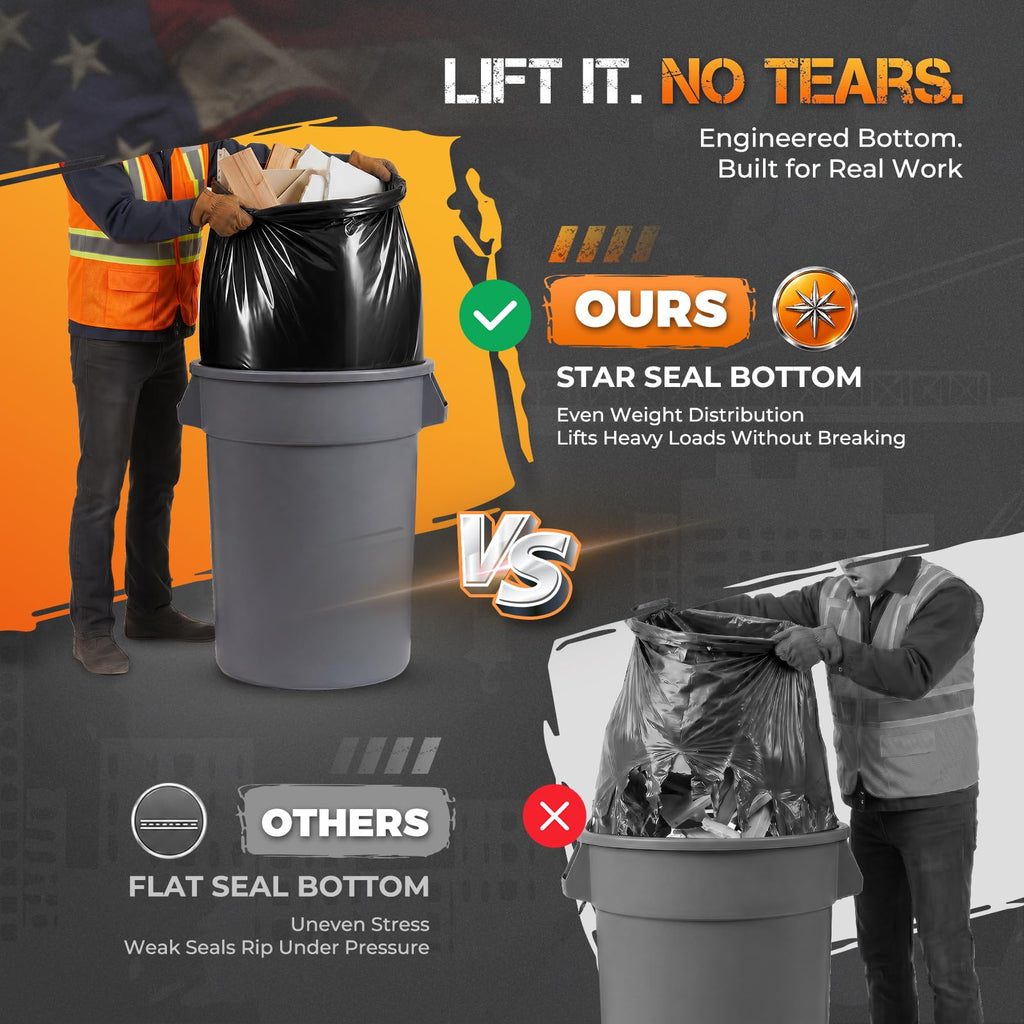 55-60 Gallon 40 Count Trash Bags E18958