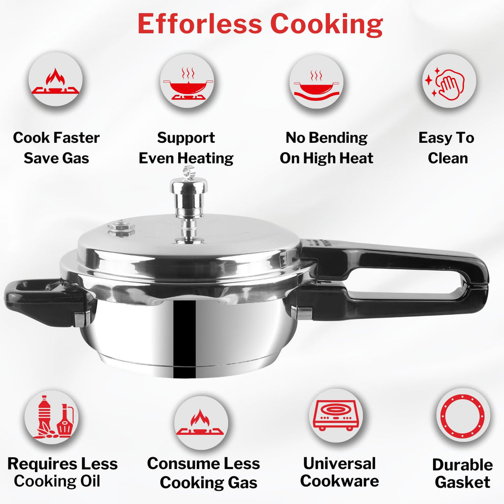 Stainless Steel 3 Litres Pressure Pan with Lid C7398