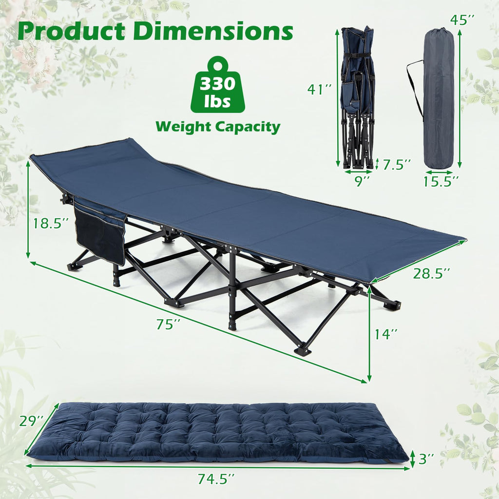 Camping Cot with Padded Mat C967