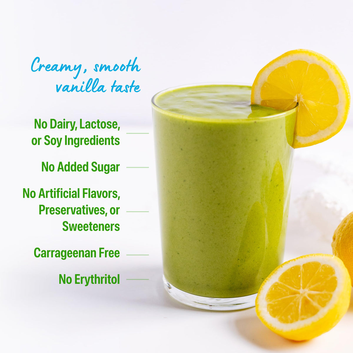 Organic Vegan Protein Powder + Greens Vanilla Bean 21g Plant Based Gluten Free Dairy Free 1.94lb P62898