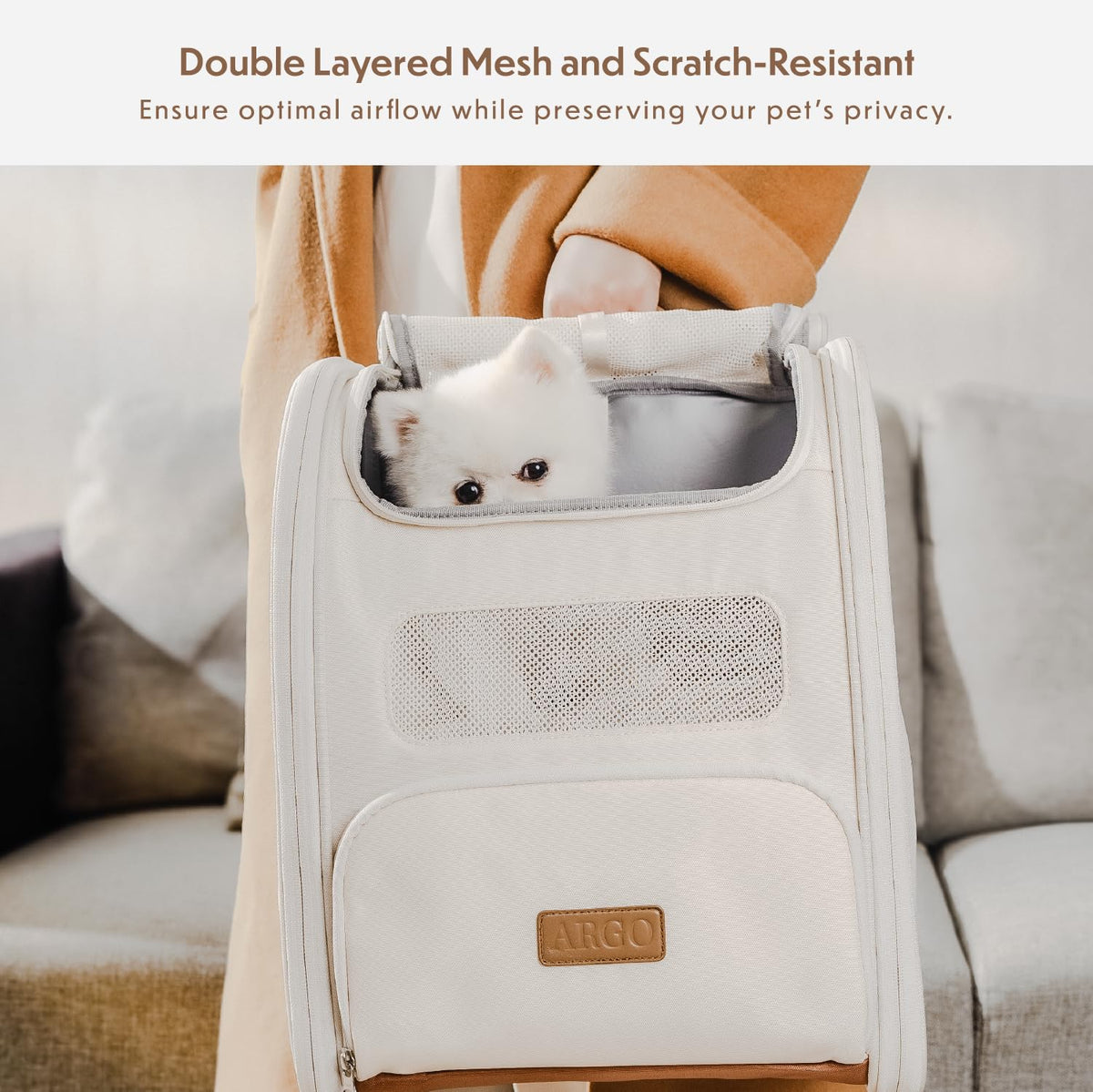 Tan Pet Backpack Carrier A85379