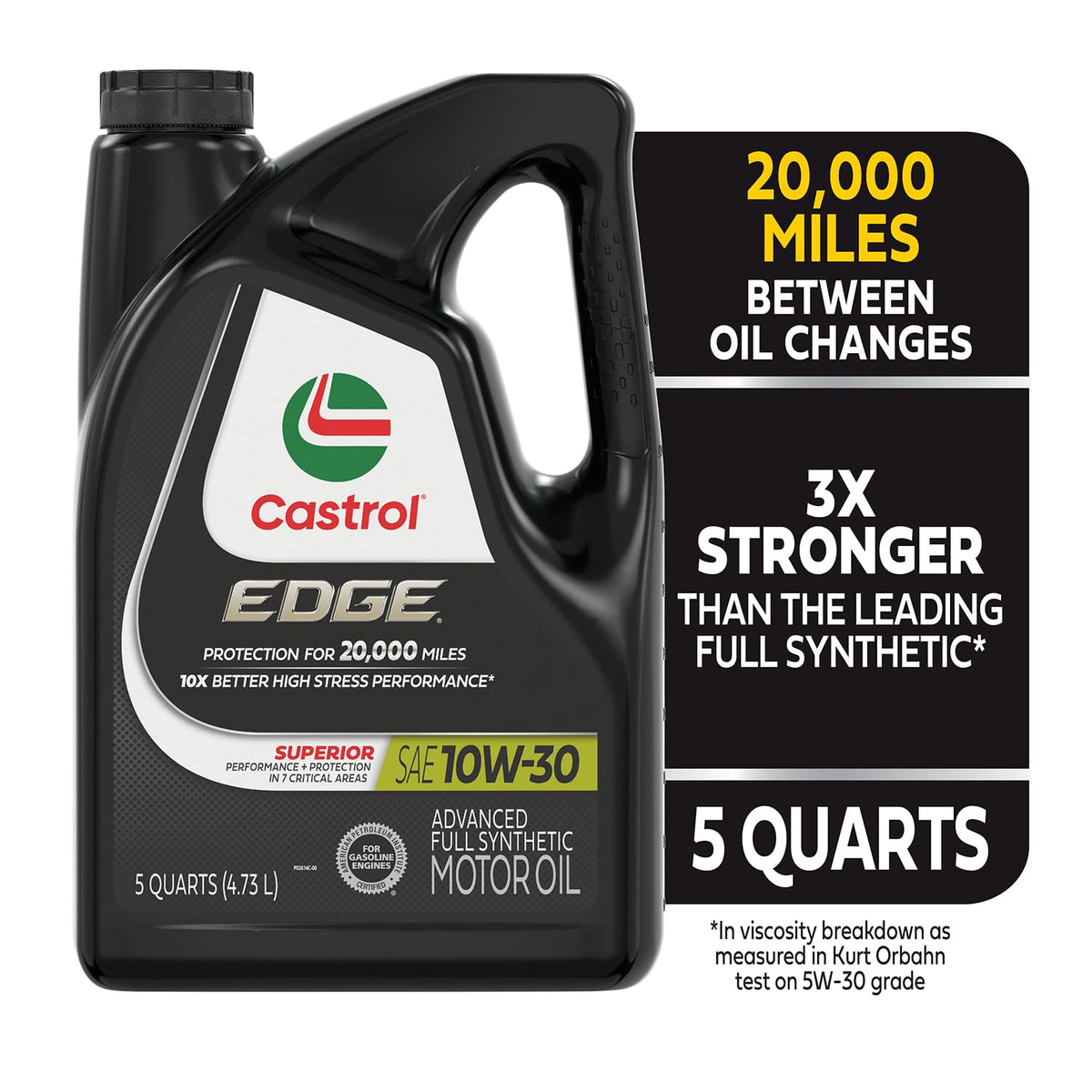 10W-30 Full Synthetic Motor Oil, 5 Quarts R90201