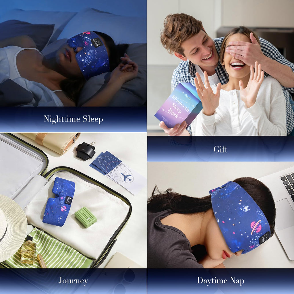 Sleep Mask with Bluetooth Headphones and Silk Sleep Mask N13735