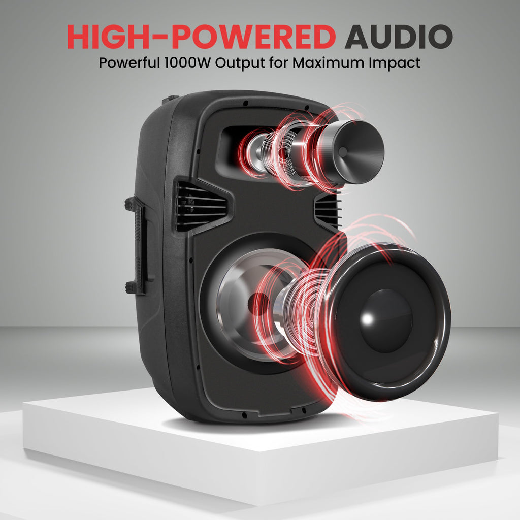 1000W Wireless Portable PA Speaker System Q4076