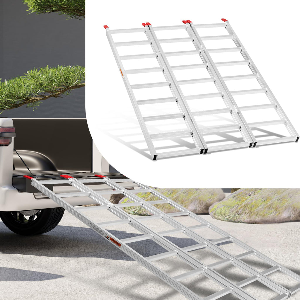 69" L x 50" W Tri-Fold Aluminum ATV Loading Ramp 1500lb Capacity K16304
