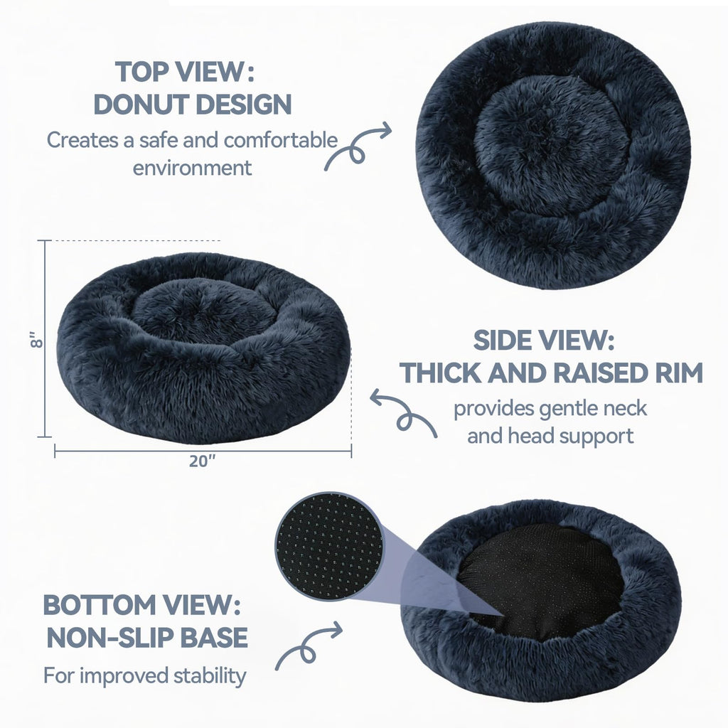 Washable 20" Donut Cat Bed Z61478
