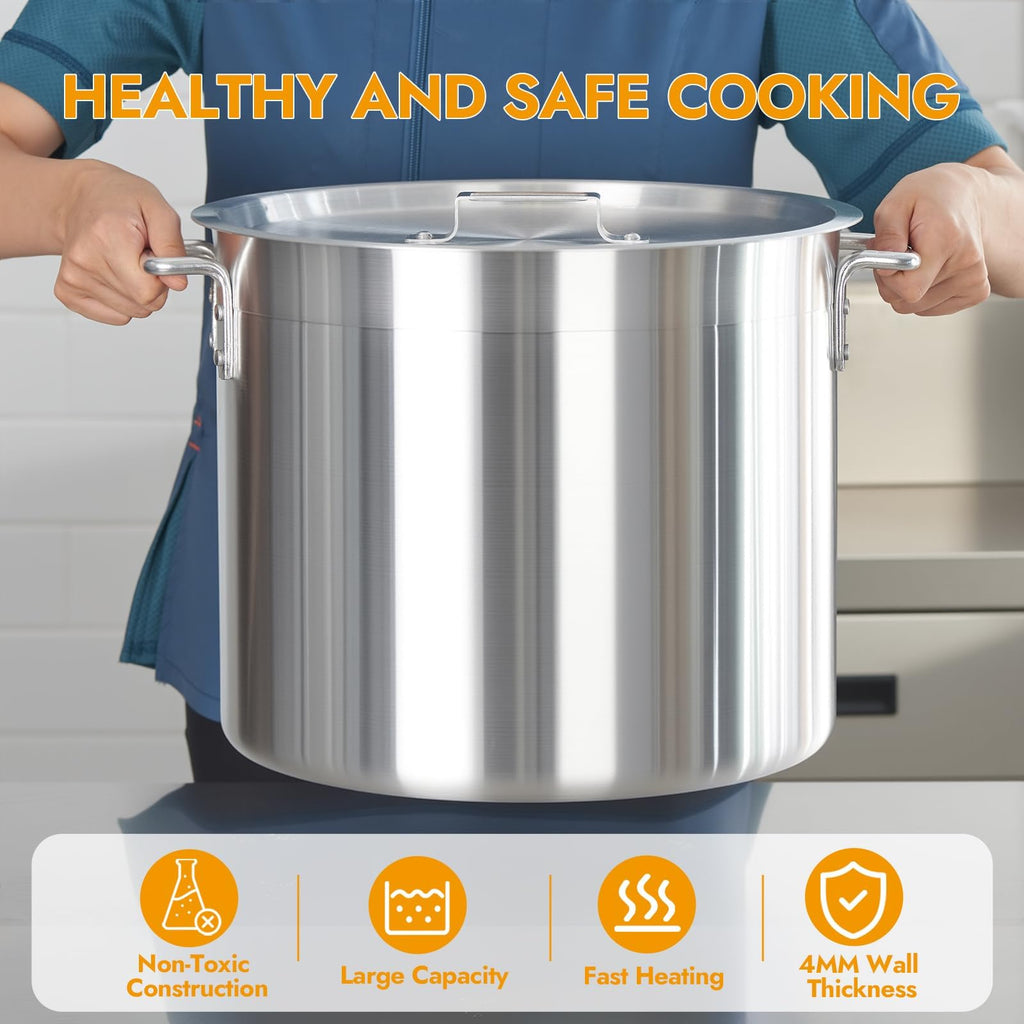 32 Quart Aluminum Stock Pot with Lid M447754