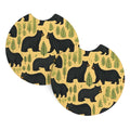 Black Bear Printed Anti Slip Waterproof Beverage Mats U509