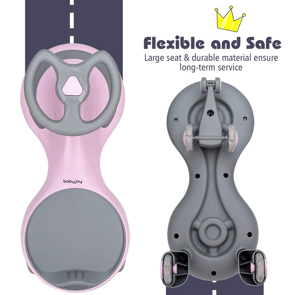 Pink Wiggle Car with LED Flashing Wheels Y667