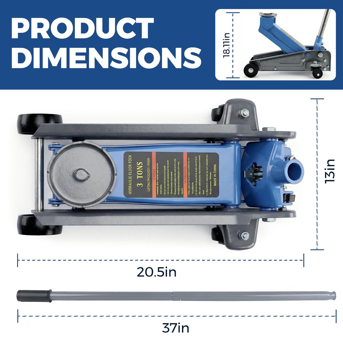 3Ton Hydraulic Floor Jack C562