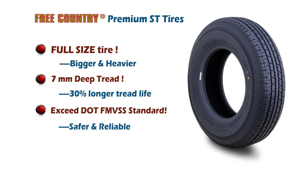 4 Premium Trailer Tire ST205/75R15 8PR LRD 107N Z52218
