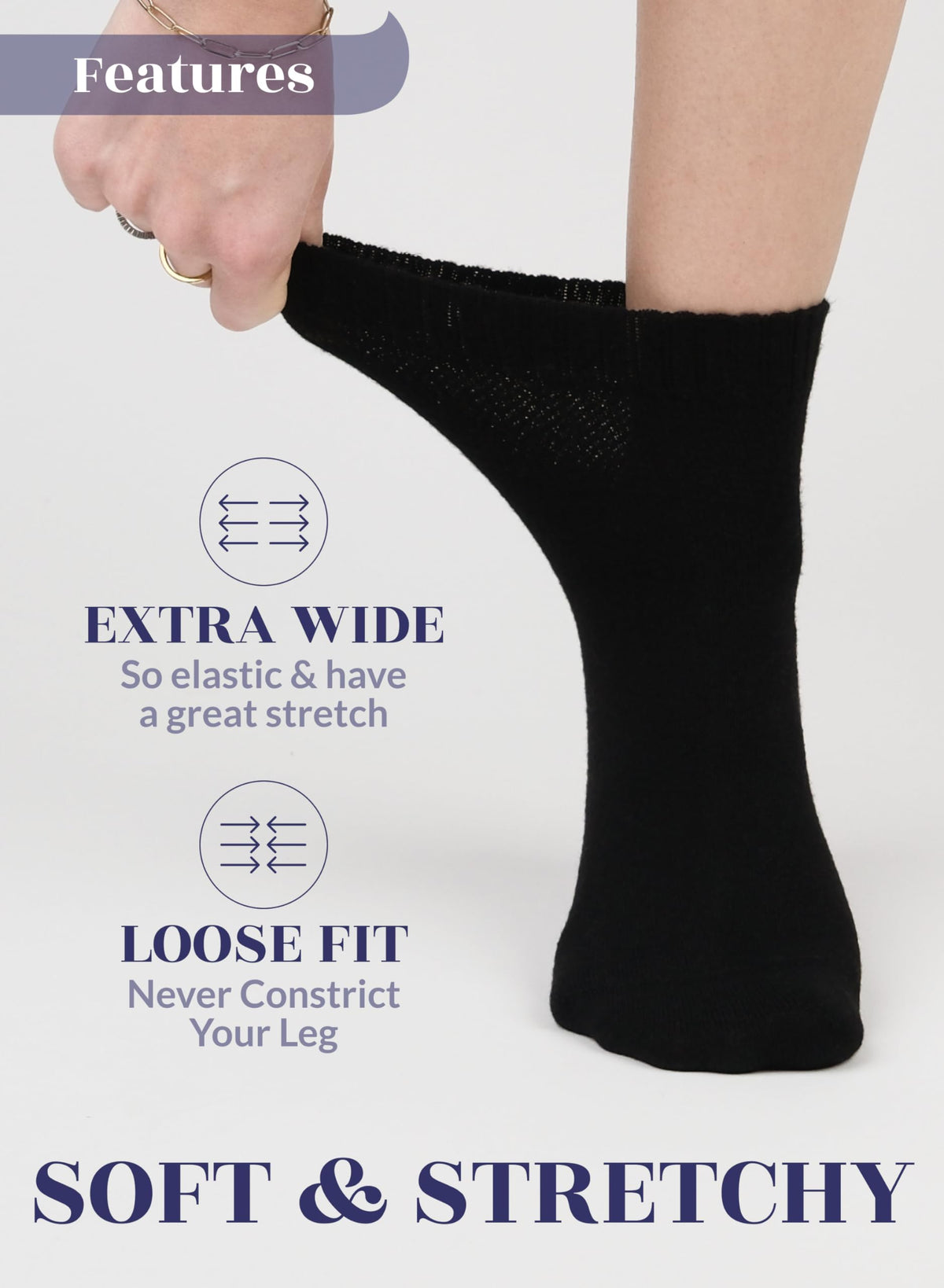 Loose Fit Bamboo Ankle Socks N768