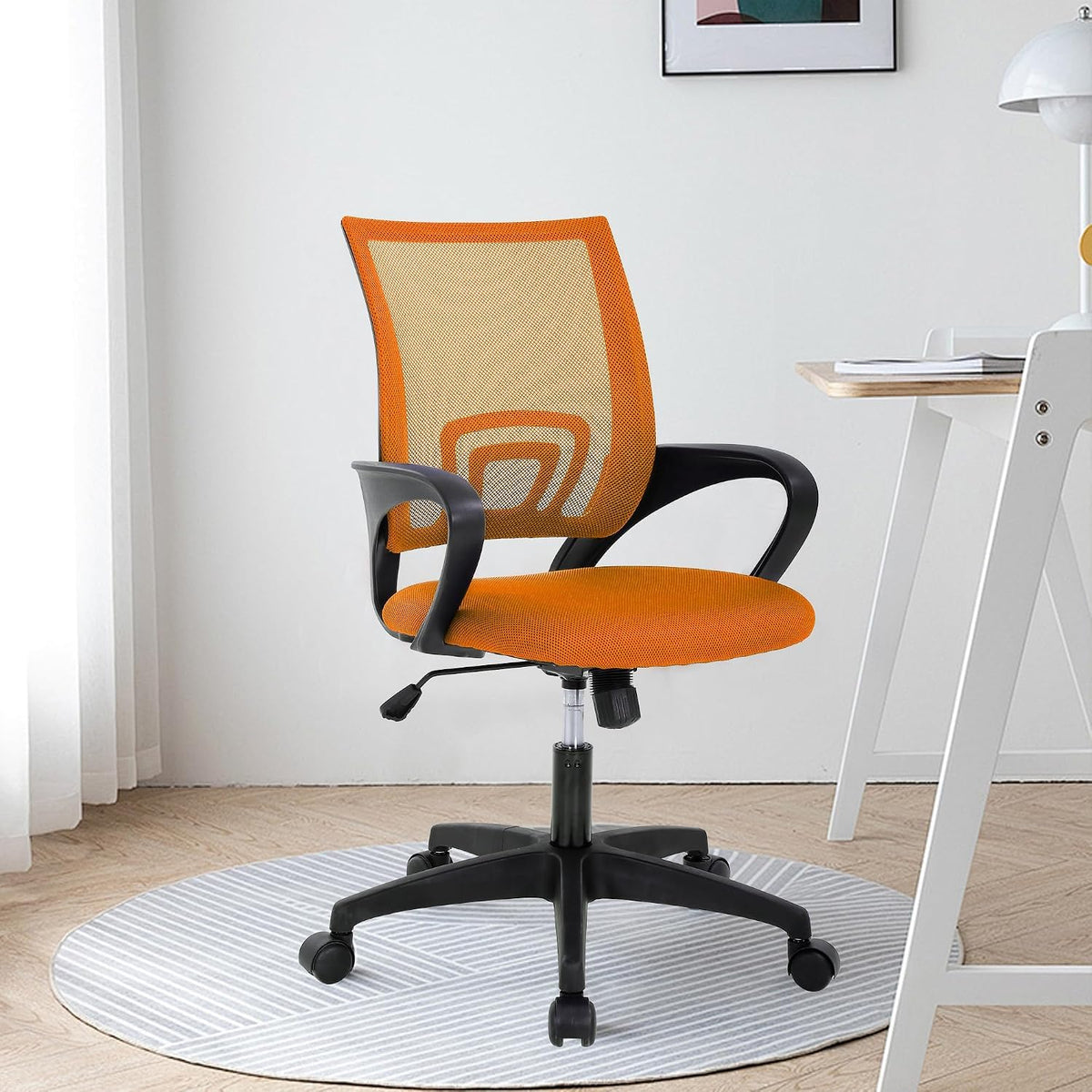 Orange Ergonomic Mesh Office Chair with Lumbar Support D11239