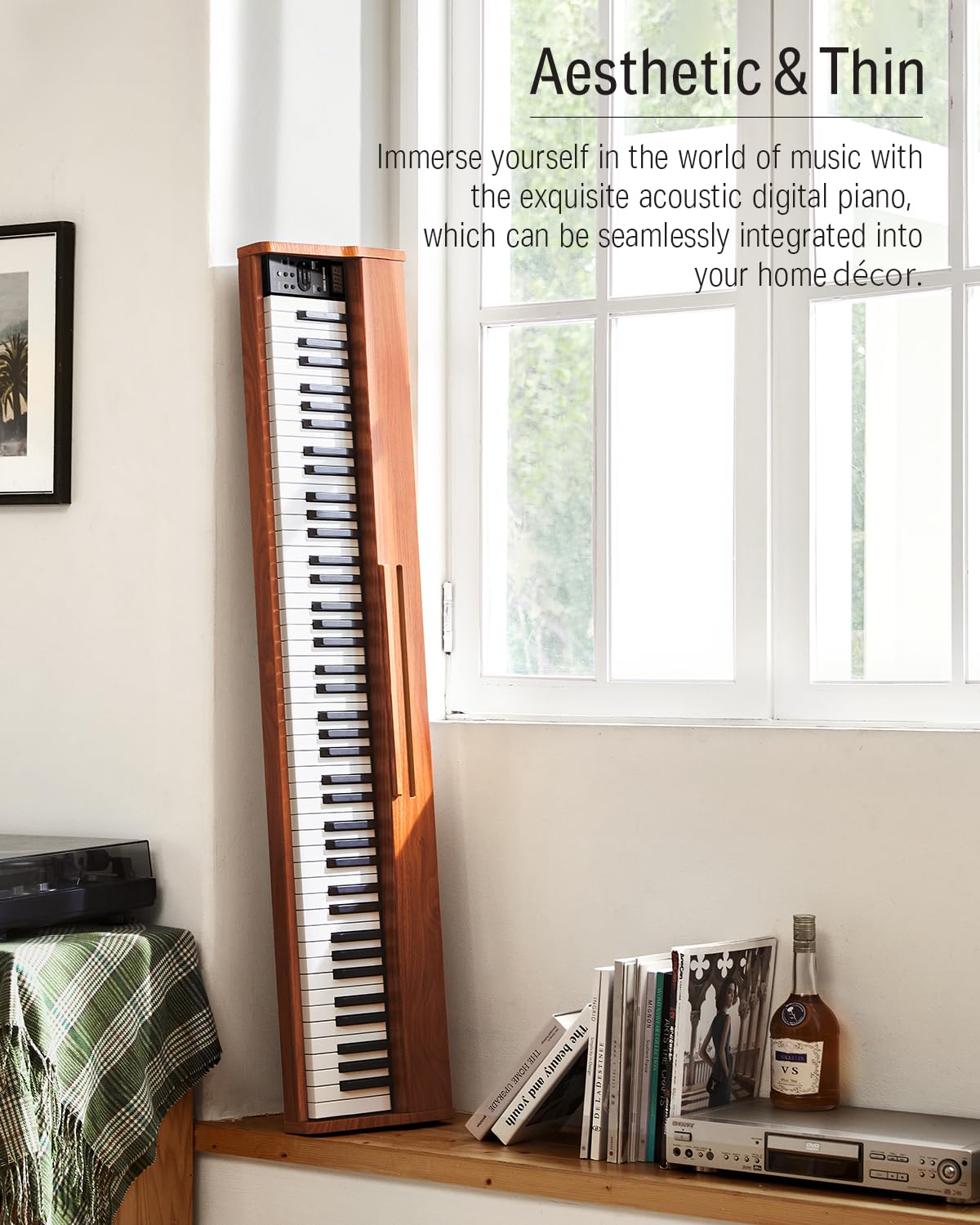 88 Keys Digital Piano with Stand and Sustain Pedal N53797