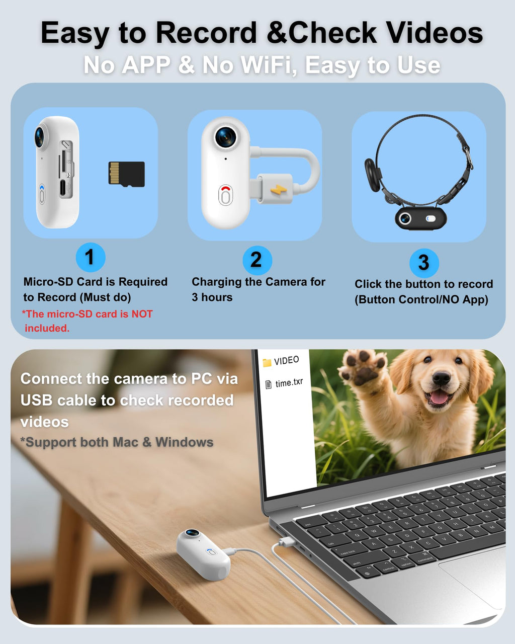 Camera Collar with Phone App & Tracker Tag G8517